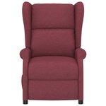 vidaXL Fauteuil inclinable électrique à oreilles rouge bordeaux tissu