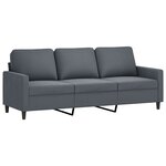 vidaXL Ensemble de canapés 3 Pièces avec coussins Gris foncé Velours