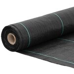 vidaXL Membrane anti-mauvaises herbes noire 1 5 x 100 m PP