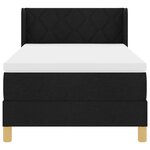 vidaXL Lit à ressorts avec matelas Noir 190 x 90 cm Polyester