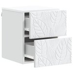 vidaXL Cabinet de chevet mural Blanc 34 5 x 33 x 40 cm