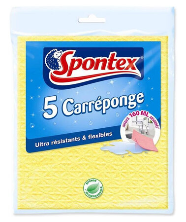 Spontex 5 Carréponge Par 5 (lot de 3 soit 15 éponges)