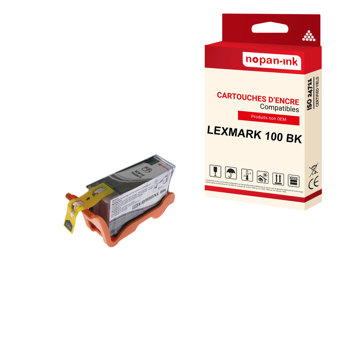 Lot De Cartouches D'encre Compatibles Lexmark 100XL - 1+3 Cartouches, Multicolores, Neuves