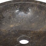 vidaXL Lavabo Gris Ø40x12 cm Marbre