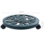 vidaXL Chariots pour plantes 6 Pièces Vert 38 cm Plastique