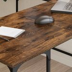 vidaXL Bureau chêne fumé 139x139x75 cm bois d'ingénierie