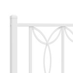 vidaXL Cadre de lit métal avec tête de lit blanc 100x190 cm