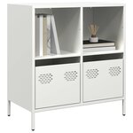 vidaXL Buffet blanc 68x39x73 5 cm acier laminé à froid