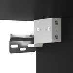 vidaXL Meuble TV noir 60x31x39 5 cm bois d'ingénierie et métal