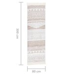 vidaXL Tapis Beige 80x300 cm Coton