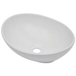 vidaXL Meuble de salle de bain en deux pièces Céramique Blanc