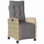 vidaXL Ensemble de salle à manger pour jardin 3 Pièces Beige polyrotin