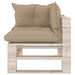 Vidaxl salon de jardin palette 7 pièces avec coussins bois de pin