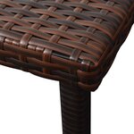 vidaXL Chaises longues 2 Pièces avec table Résine tressée Marron