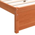 vidaXL Cadre de lit Marron cire 200 x 200 cm Bois massif en pin