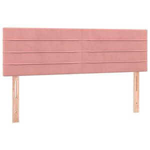 vidaXL Têtes de lit 2 Pièces Rose 72x5x78/88 cm Velours