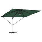 vidaXL Parasol Roma Vert 286 x 285 x 270 cm Aluminium et polyester