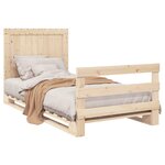 vidaXL Cadre de lit sans matelas avec tête de lit 100x200 cm