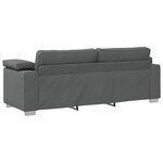 vidaXL Canapé 2 Pièces Gris foncé 219 x 80 x 82 cm tissu