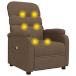 vidaXL Fauteuil de massage Marron Tissu