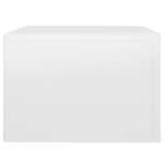 vidaXL Tables de chevet murales 2 Pièces Blanc brillant 50x36x25 cm