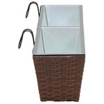 vidaXL Garde-Corps 2 Pièces 80 x 17 x 17 cm Métал