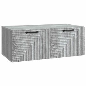 vidaXL Meuble TV mural Sonoma gris 78 5 x 41 x 30 cm Bois d'ingénierie
