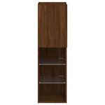 vidaXL Meubles TV avec lumières LED 2 Pièces chêne marron 30 5x30x102 cm