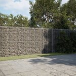 vidaXL Panier gabion avec couvercle 750x100x200 cm fer galvanisé