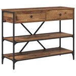 vidaXL Table console avec tiroir Bois ancien Bois d'ingénierie