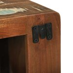 vidaXL Meuble TV avec étagère Multicolore Bois massif de récupération