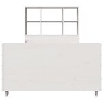 vidaXL Lit bibliothèque sans matelas blanc 90x200 cm bois massif