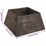 vidaXL Collier de sapin de Noël Noir 50 x 50 x 25 cm Jacinthe d'eau