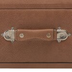 vidaXL Table basse Marron foncé 80x40x46 cm Similicuir