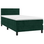 vidaXL Sommier à lattes de lit et matelas et LED Vert foncé 80x200 cm