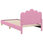vidaXL Cadre de lit pour enfants avec tête de lit Rose 90 x 200 cm