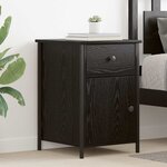 vidaXL Table de Chevet Chêne Noir 40x42x60 cm Bois d'ingénierie