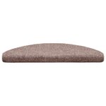vidaXL Tapis d'escalier auto-adhésifs 30 pièces 65 x 21 x 4 cm Marron clair Demi-rond Grand