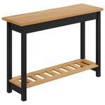 VidaXL Table console EKAI Noir 112 x 35 x 76 cm Bois de pin massif