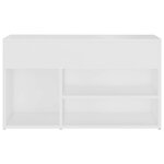 vidaXL Banc à chaussures Blanc 80x30x45 cm Bois d’ingénierie