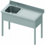 Plonge inox professionnelle egouttoir droite ou gauche - gamme 600 - stalgast - à monterinox900x600 700x600x900mm