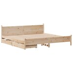 vidaXL Cadre de lit sans matelas 180x200 cm bois massif de pin