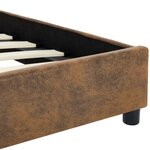 vidaXL Cadre de lit Marron Similicuir daim 140 x 200 cm