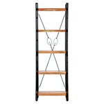 vidaXL Bibliothèque à 5 niveaux 60x30x180 cm Bois d'acacia solide