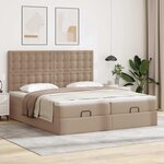 VidaXL Cadre de lit ottoman et matelas cappuccino 200x200cm similicuir