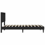 vidaXL Cadre de lit avec bandes LED Noir 80 x 200 cm Simili cuir