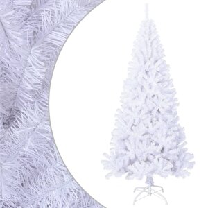vidaXL Arbre de Noël artificiel avec branches épaisses blanc 240cm PVC