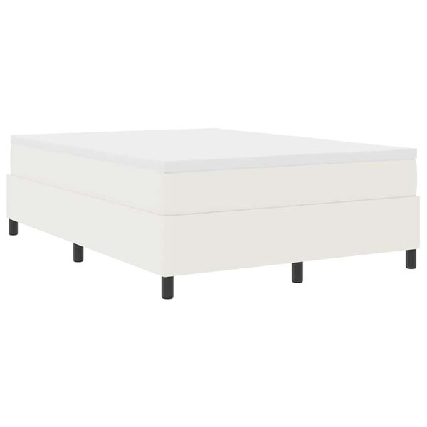 vidaXL Lit à ressorts Crème et Blanc 140 x 190 cm