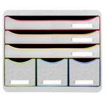 Module De Classement Storebox 6 Tiroirs Black Office - Blanc/arlequin - Exacompta