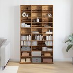 vidaXL Meuble CD - Bois Vieux - 101x23x177.5 cm - Bois reconstitué